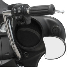 Fairing Mirror Drop Bracket Kit — Black, for FLHX (fits FLHT)