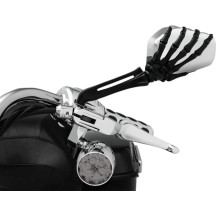 Espejos Mano de Esqueleto — 76 mm × 125 mm, cromo, negro