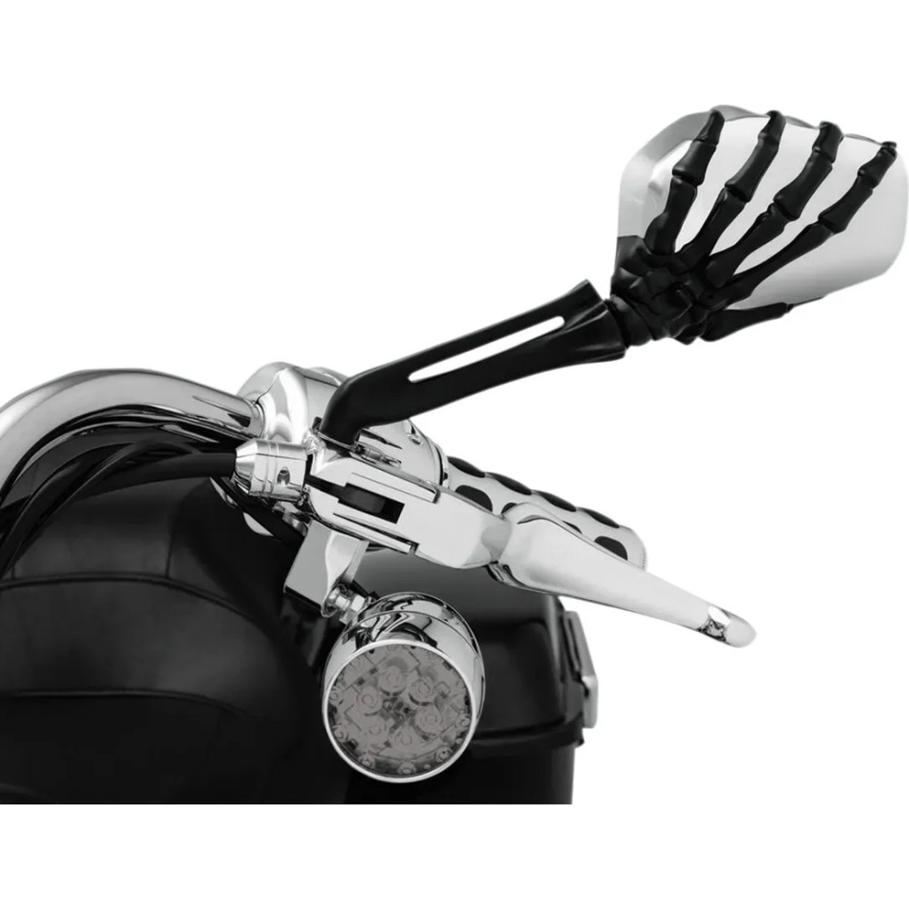 Espejos Mano de Esqueleto — 76 mm × 125 mm, cromo, negro