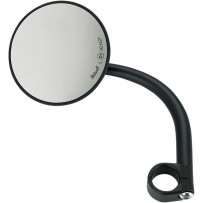 Utility Mirror with Clamp-On Mount — 4" head, 25 mm mount, Black
