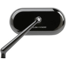 Forged Oval Mirror — 74.17 mm H, 14.81 cm W, 10.24 cm stem, screw-in, black anodized