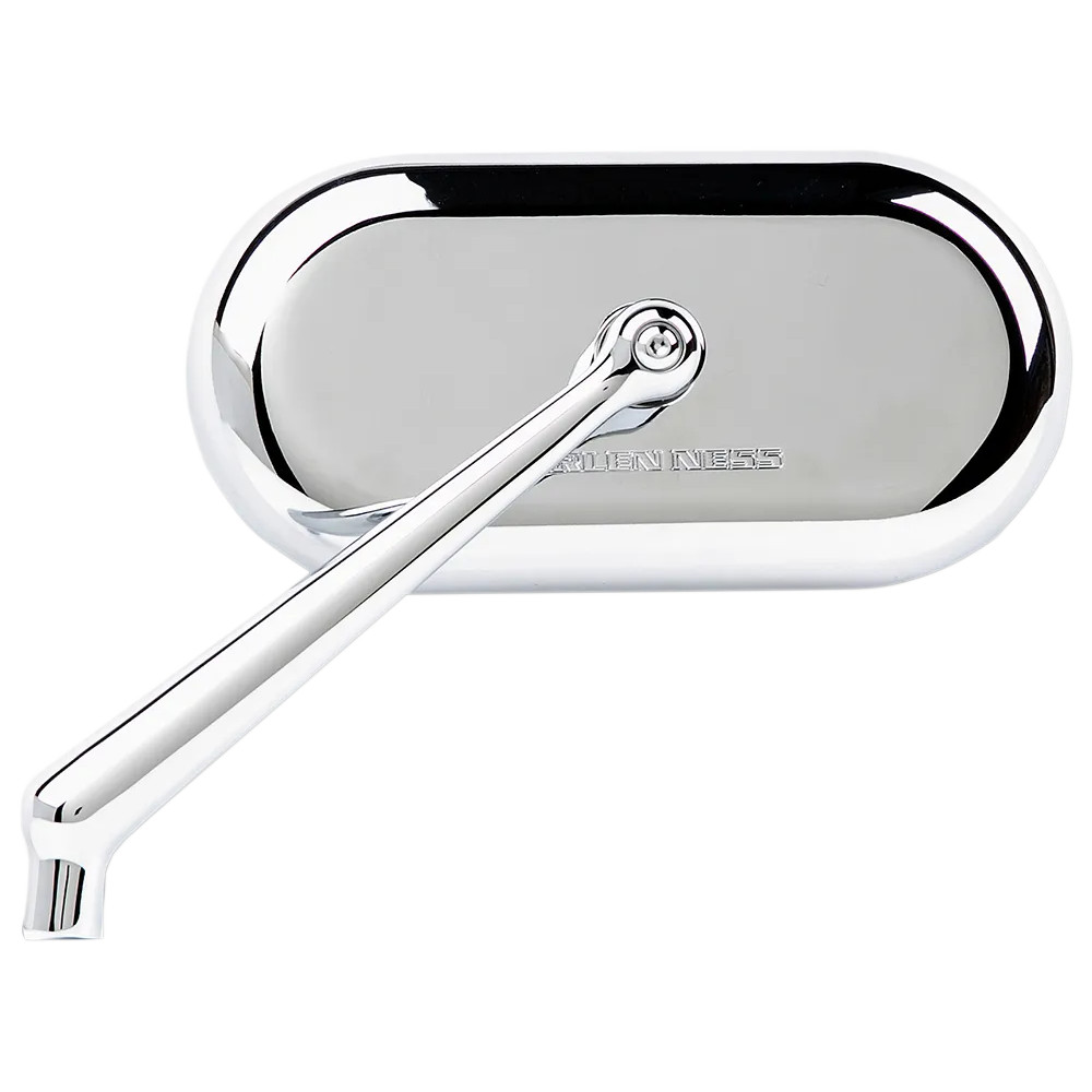 Forged Oval Mirror — 5.83 in head, 4.03 in stem, Chrome