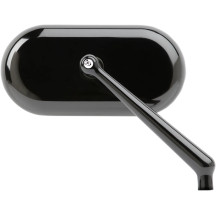 Forged Oval Mirror — 14.81 cm (5.83") head, 10.24 cm (4.03") stem, Black anodized