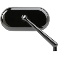 Forged Oval Mirror — 14.81 cm (5.83") head, 10.24 cm (4.03") stem, Black anodized