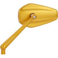 Mini Stocker Forged Mirror — 2-3/4" H, 4-1/2" W, Anodized gold, Left mount