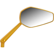 Mini Stocker Forged Mirror — 2-3/4" H, 4-1/2" W, Anodized gold, Left mount