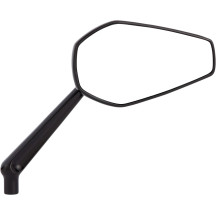 Mini Stocker Forged Mirror — 69.85 mm head, 114.3 mm width, Black anodized, left screw-in