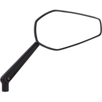 Mini Stocker Forged Mirror — 69.85 mm head, 114.3 mm width, Black anodized, left screw-in