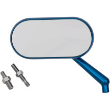 Forged Oval Mirror — 74.17 mm head height, 14.81 cm head width, 10.24 cm stem, anodized blue