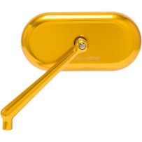 Forged Oval Mirror — 14.81 cm W, 74.17 mm H, 10.24 cm stem, Screw-In mount, Anodized gold