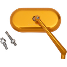 Forged Oval Mirror — 14.81 cm head width, anodized gold