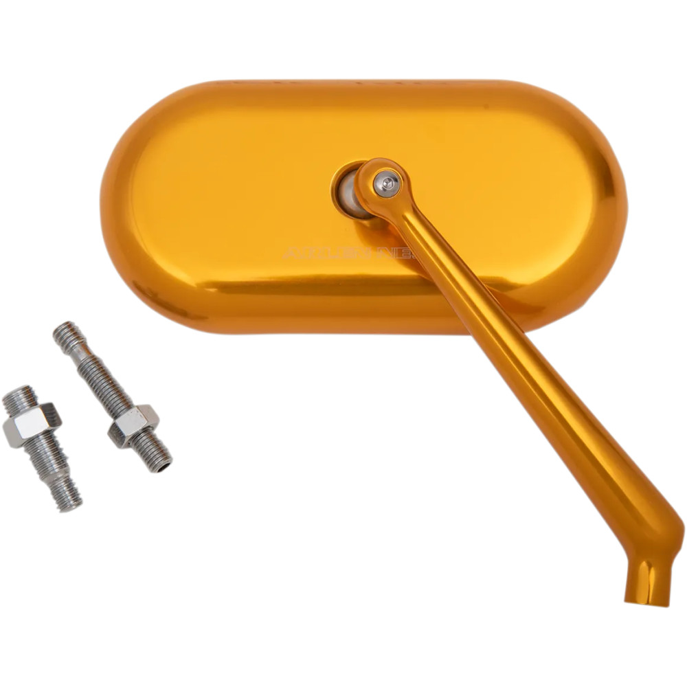 Forged Oval Mirror — 14.81 cm head width, anodized gold