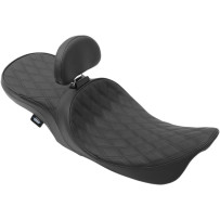 Low Profile Touring Seat — 32 in overall, 16 in driver length, 13.5 in driver width, Black