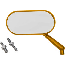 Forged Oval Mirror — 14.81 cm head width, anodized gold