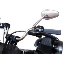 Mini Stocker Mirror — 2.75" head height, 4.5" head width, Anodized silver