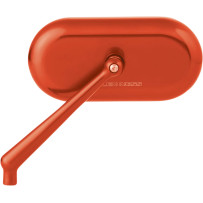 Oval Mirror — 14 cm (5-1/2") head, 5" stem, Anodized orange