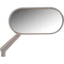 Oval Mirror — 14 cm (5-1/2"), 5" stem, screw-in mount, anodized titanium