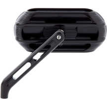 Sidekick Mirror — Black gloss, 64 mm (2-1/2") head, 138.4 mm (5.45") width, screw-in mount