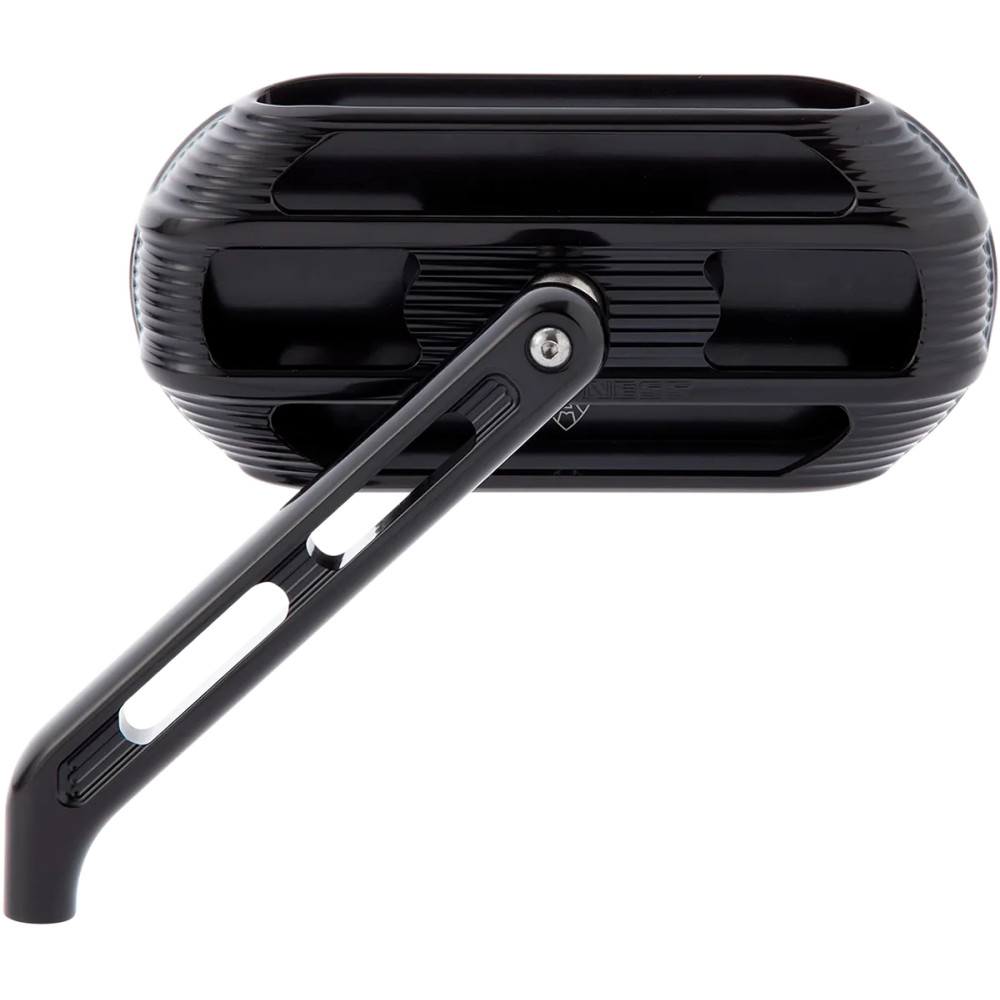 Sidekick Mirror — 138.4 mm × 64 mm, convex, screw-in, black gloss