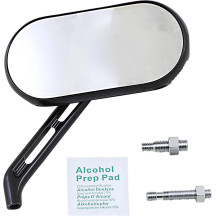 Sidekick Mirror — 138.4 mm × 64 mm, convex, screw-in, black gloss