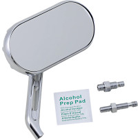 Sidekick Mirror — 64 mm head, 138.4 mm width, Screw-in mount, Chrome