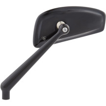 Tearchop Mirror — 117.9 mm x 52.3 mm, stem 102.4 mm, Black anodized