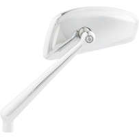 Tearchop Mirror — 4.64 in head, 2.06 in height, 4.03 in stem, Chrome