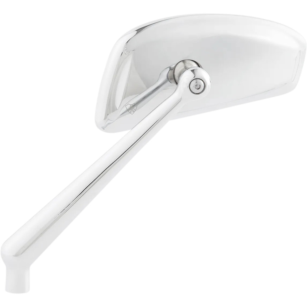 Tearchop Mirror — 4.64 in head, 2.06 in height, 4.03 in stem, Chrome