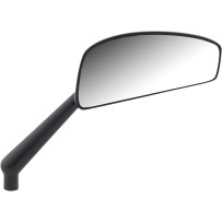 Tearchop Mirror — 52.32 mm head, 11.79 cm width, 10.24 cm stem, screw-in mount, Black anodized