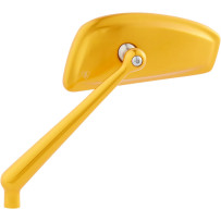 Tearchop Mirror — 52.32 mm head height, 11.79 cm head width, 10.24 cm stem, screw-in mount, anodized gold