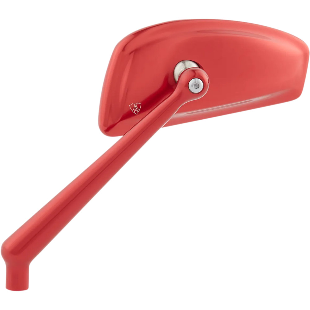 Tearchop Mirror — 52.32 mm (2.06") head height, 11.79 cm (4.64") head width, 10.24 cm (4.03") stem, Anodized Red
