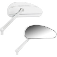 Downdraft Mirror — Screw-in mount, Chrome, Pair