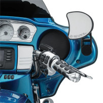 Adjustable Drop Mirror Mount — Anodized black, Pair