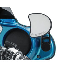 Adjustable Drop Mirror Mount — Anodized black, Pair