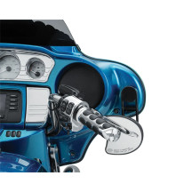 Adjustable Drop Mirror Mount — Anodized black, Pair