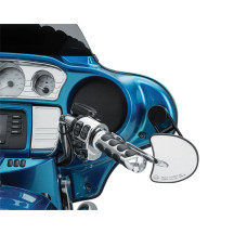 Adjustable Drop Mirror Mount — Anodized black, Pair