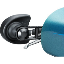 Adjustable Drop Mirror Mount — Anodized black, Pair