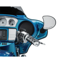 Adjustable Drop Mirror Mount — Anodized black, Pair