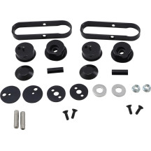 Adjustable Drop Mirror Mount — Anodized black, Pair