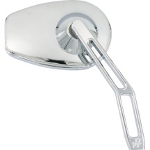 Micro Mirror w/V2 Cut-Out Stem — 5.5" x 2.5" stem, Clamp-On mount, Chrome