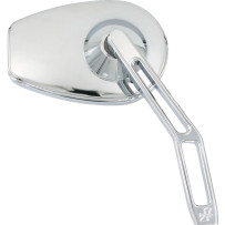 Micro Mirror w/V2 Cut-Out Stem — 5.5" x 2.5" stem, Clamp-On mount, Chrome