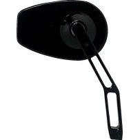 Micro Mirror w/V2 Cut-Out Stem — 5.5" x 2.5", 3" x 4-1/2", Black anodized