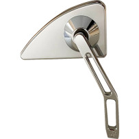 Mini Mirror w/V2 Cut-Out Stem — 4.5" x 2.75" head, 5.5" x 2.5" stem, Chrome