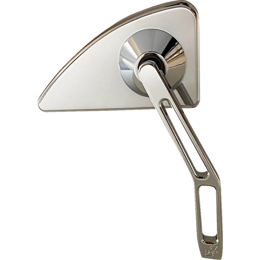 Mini Mirror w/V2 Cut-Out Stem — 4.5" x 2.75" head, 5.5" x 2.5" stem, Chrome