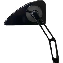 Mini Mirror w/V2 Cut-Out Stem — 4.5 x 2.75 in head, 5.5 x 2.5 in stem, Black anodized