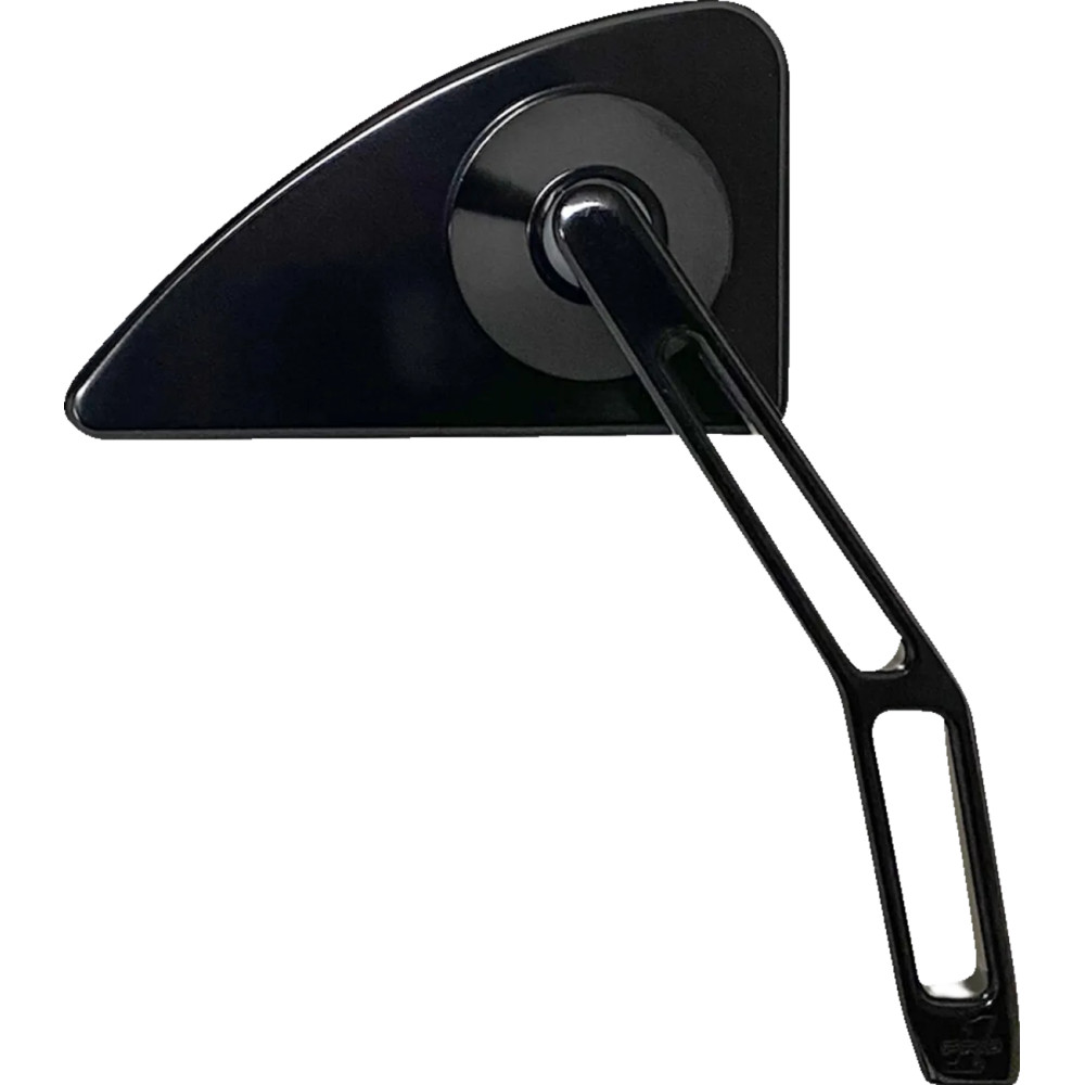 Mini Mirror w/V2 Cut-Out Stem — 4.5 x 2.75 in head, 5.5 x 2.5 in stem, Black anodized