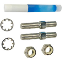 Adaptador de espejo — M8 x 1.25 rosca derecha, 5/16-24 rosca derecha, cromado, plateado