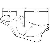 Predator III Seat — 31 in overall length, Black