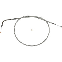 Sterling Chromite II® Braided Cable for Harley-Davidson — 40" housing, 45° elbow, chrome