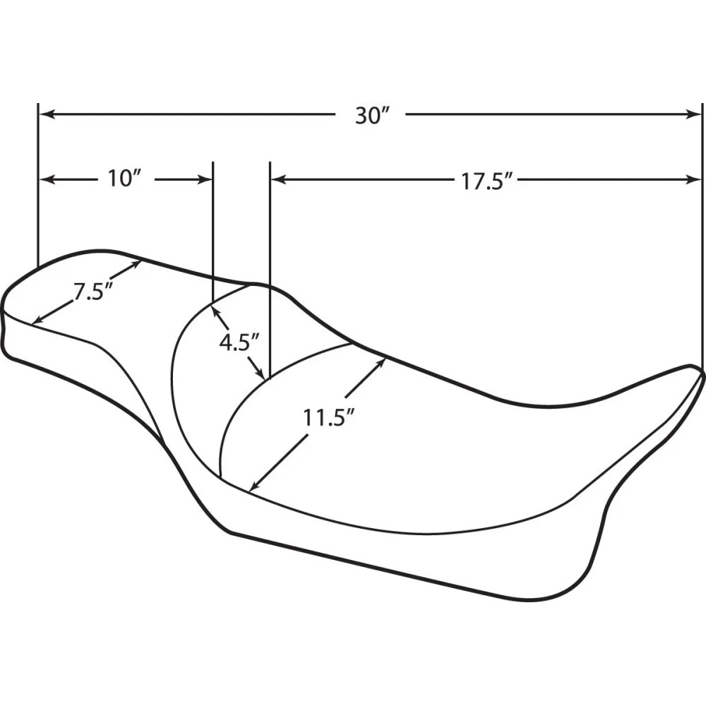 Extended Reach 2-Up Predator Seat — 30 in overall length, Black